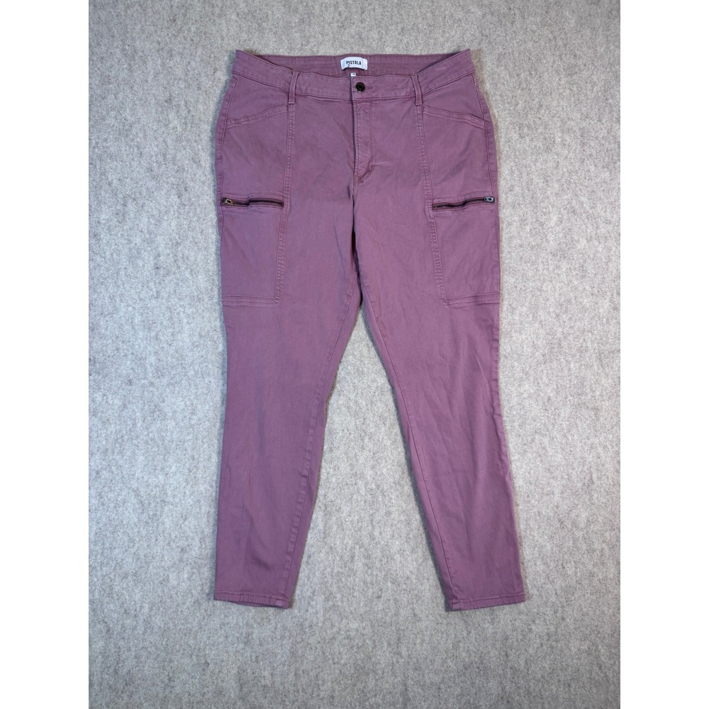 Pistola Womens Mauve Purple Cargo Skinny Pants Size 33 Utility Slim